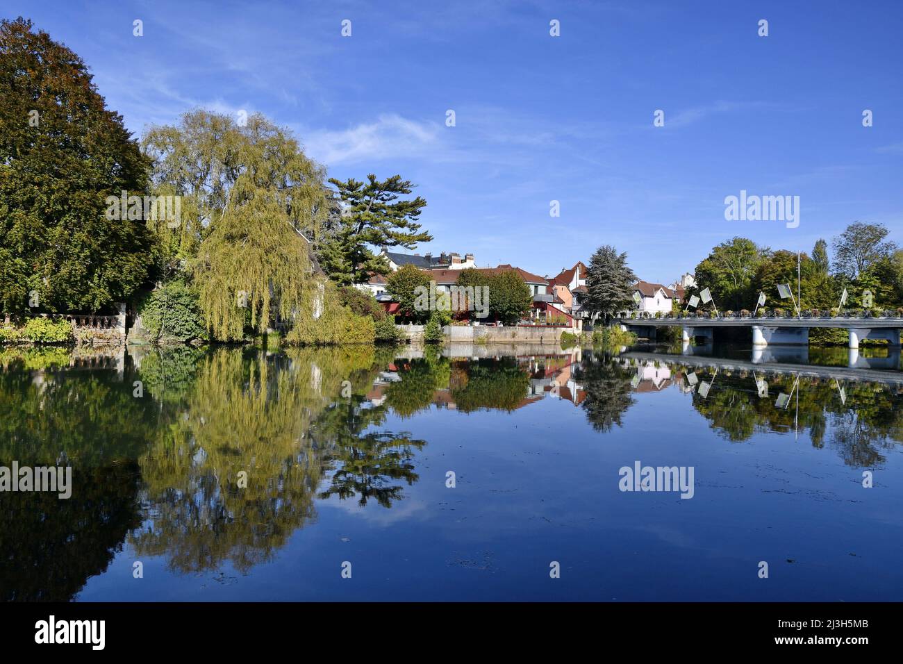 France, Doubs, Montbéliard, city center, river, Allan Stock Photo