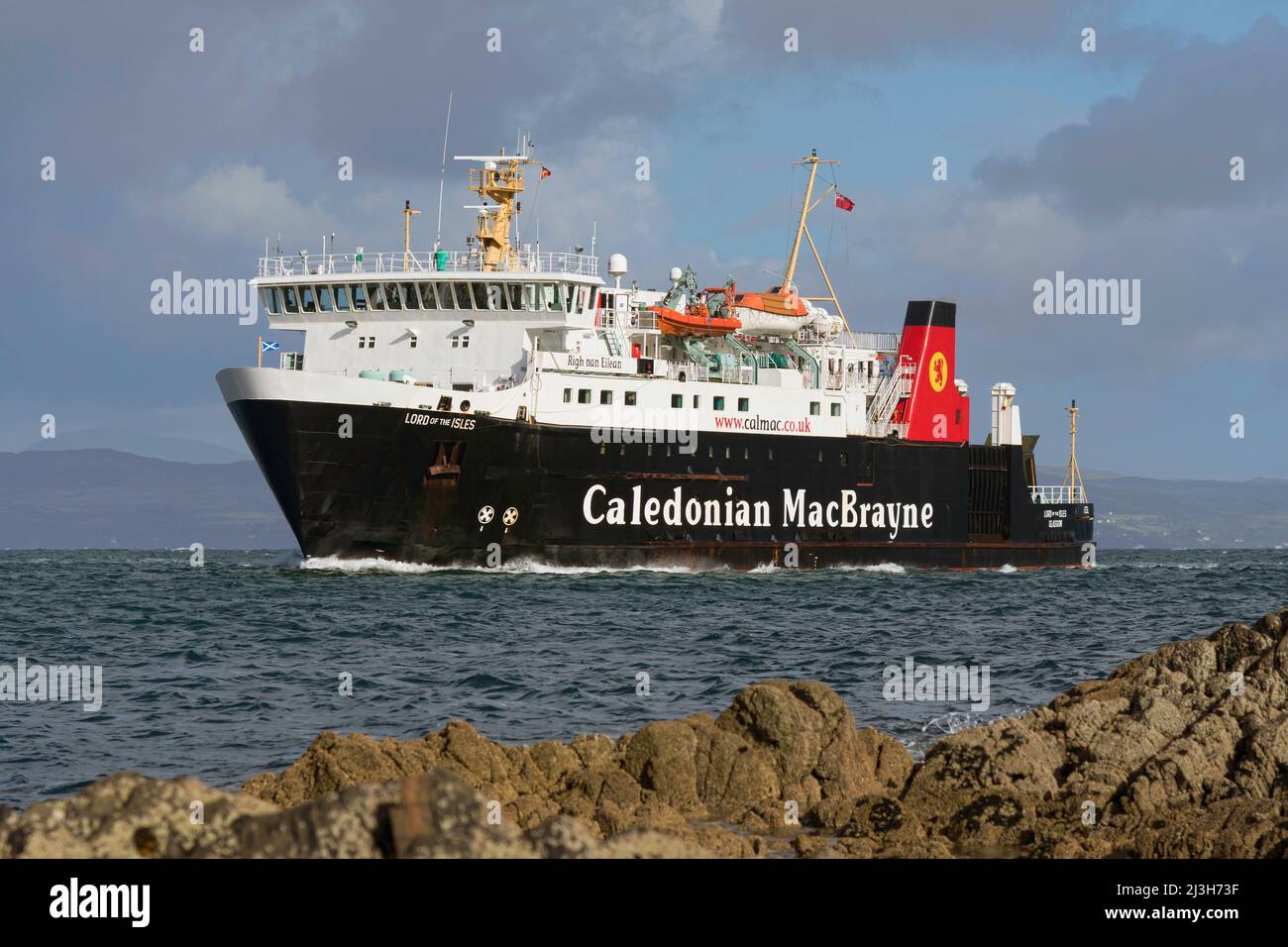 Lord of the Isles is a ferry operated by Caledonian MacBrayne on  inter-island and mainland routes in Scotland Stock Photo - Alamy