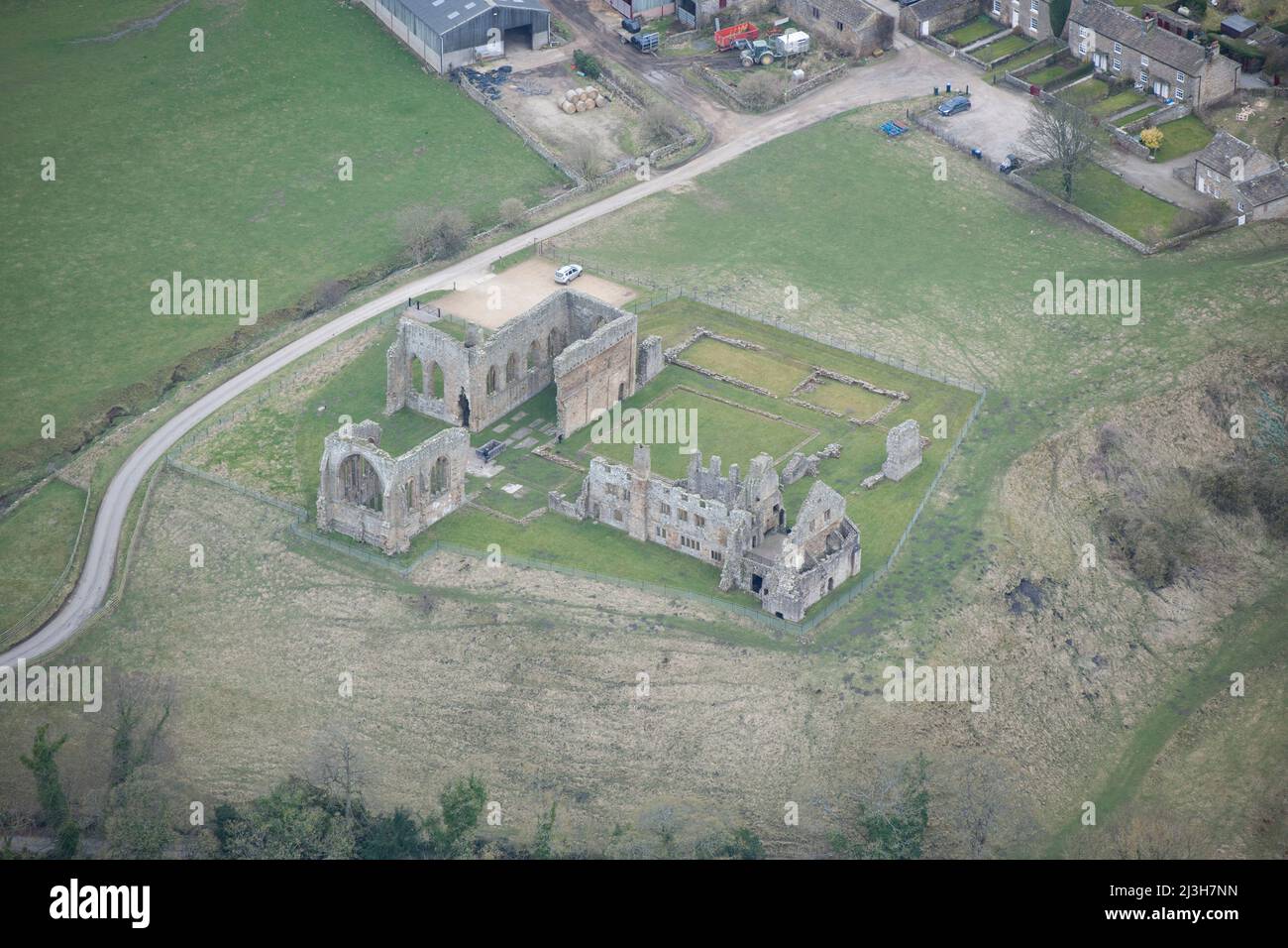 The ruins of Egglestone Abbey, County Durham, 2016. Stock Photo