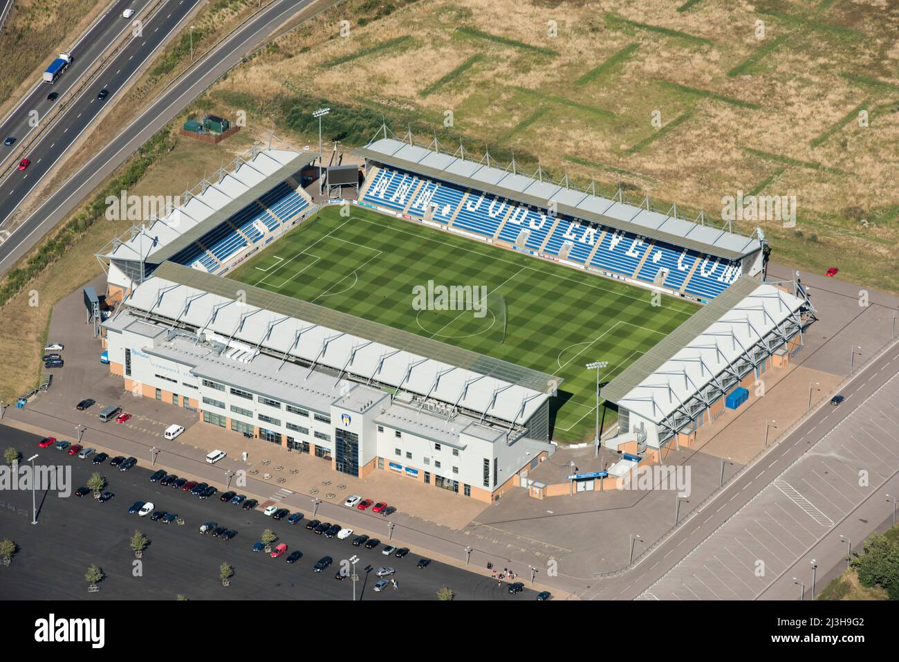 Colchester Community Stadium, home of Colchester United Football Club, Colchester, Essex, 2016. Stock Photo