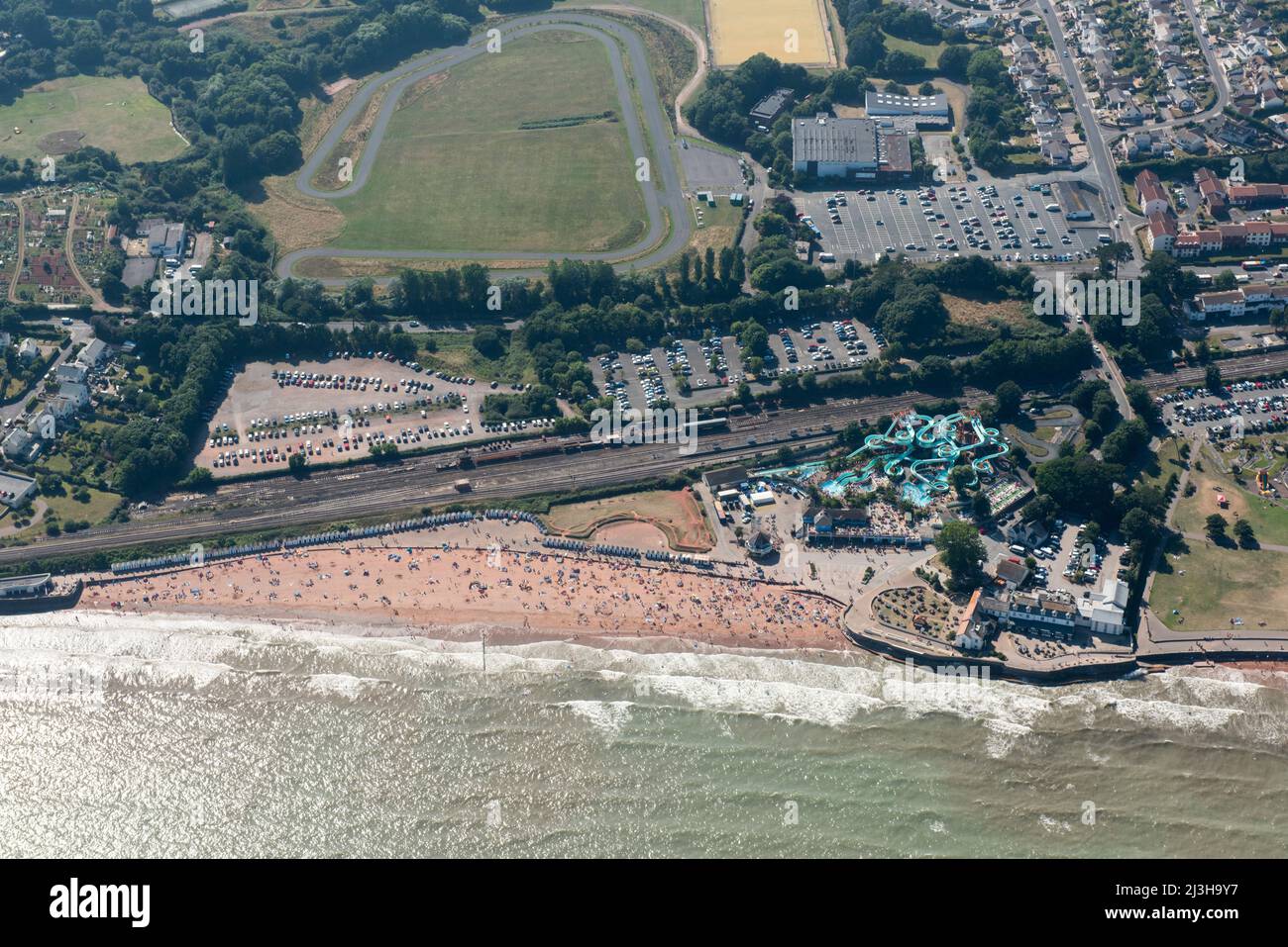 Goodrington Sands beach and Splashdown Quaywest, the largest outdoor