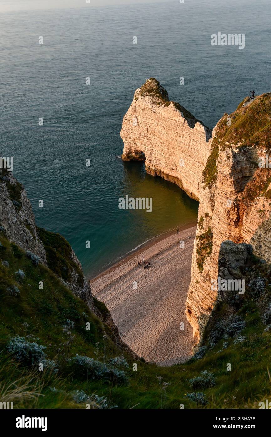 France, Seine-Maritime, the Aval cliff in Etretat Stock Photo - Alamy