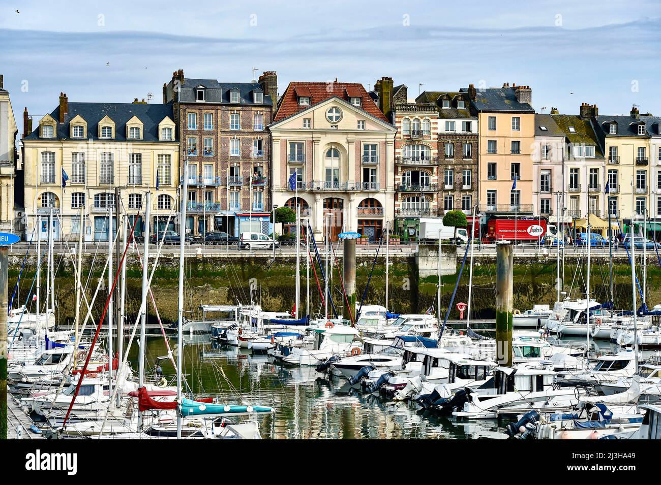 France, Seine-Maritime, Dieppe, quay Henri IV, the hotel of Anvers Stock Photo