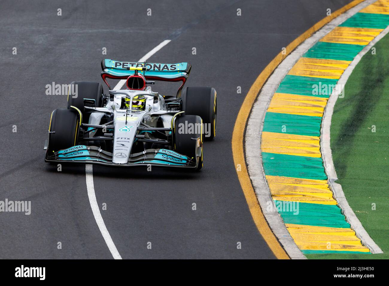 Melbourne, Australia. 08th Apr, 2022. Lewis Hamilton (GBR) of team