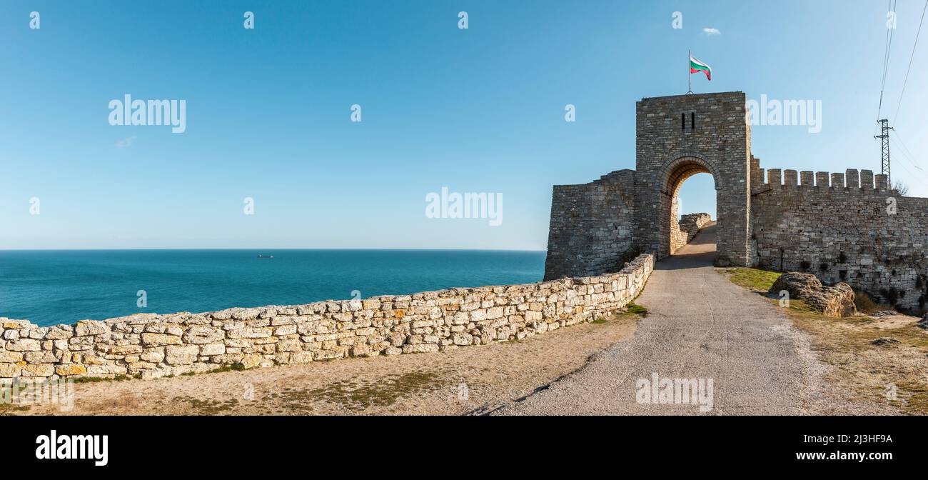 Old fortress at cape Kaliakra in Bulgaria Stock Photo