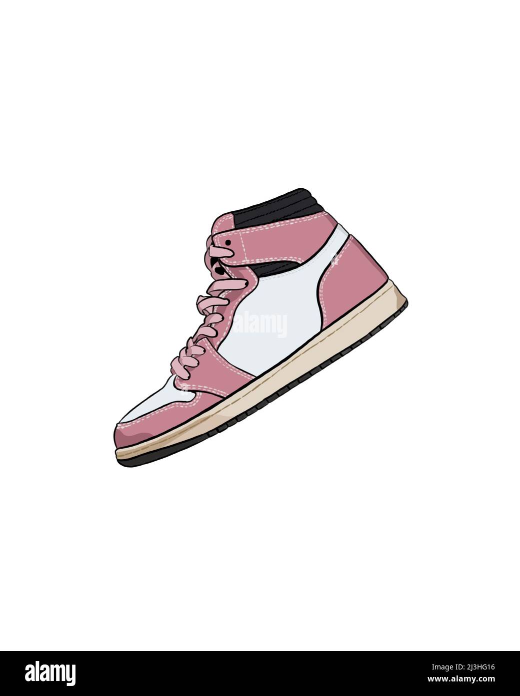 High top sneakers drawing online