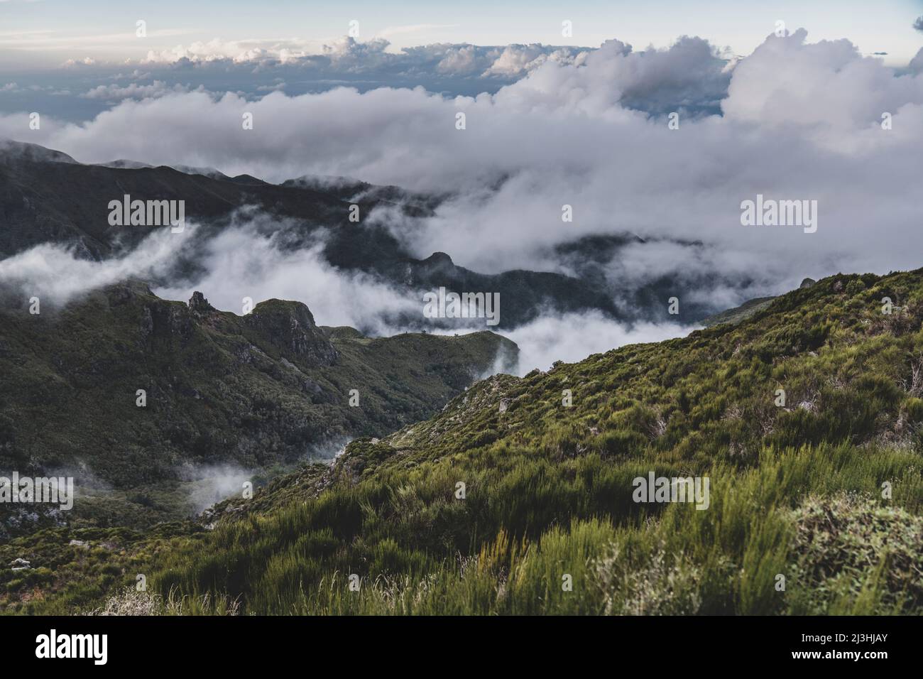 View from Pico Ruivo, Madeira, Portugal, Europe Stock Photo