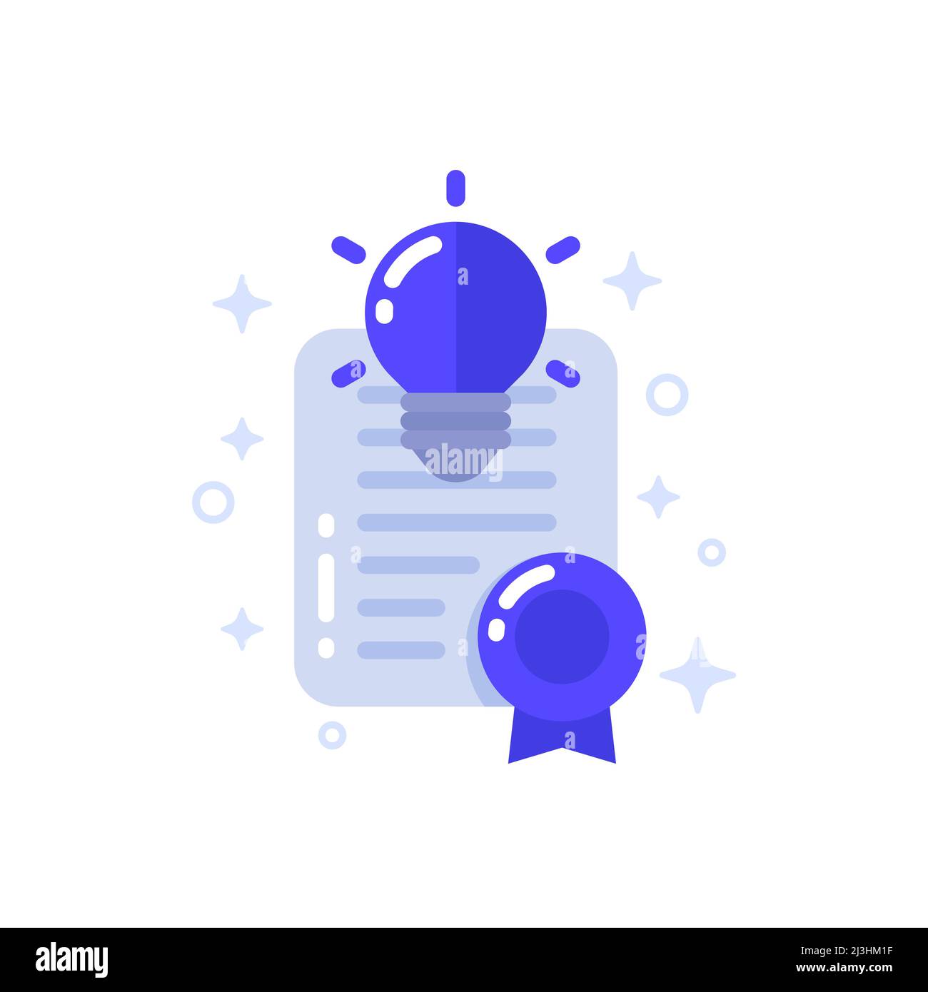 patent vector icon on white Stock Vector