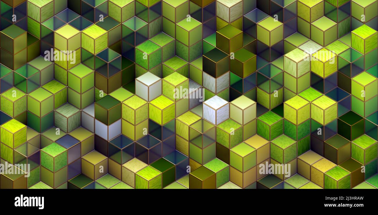Colorful 3D cubes blocks ornament texture background. (Tiles seamless ...