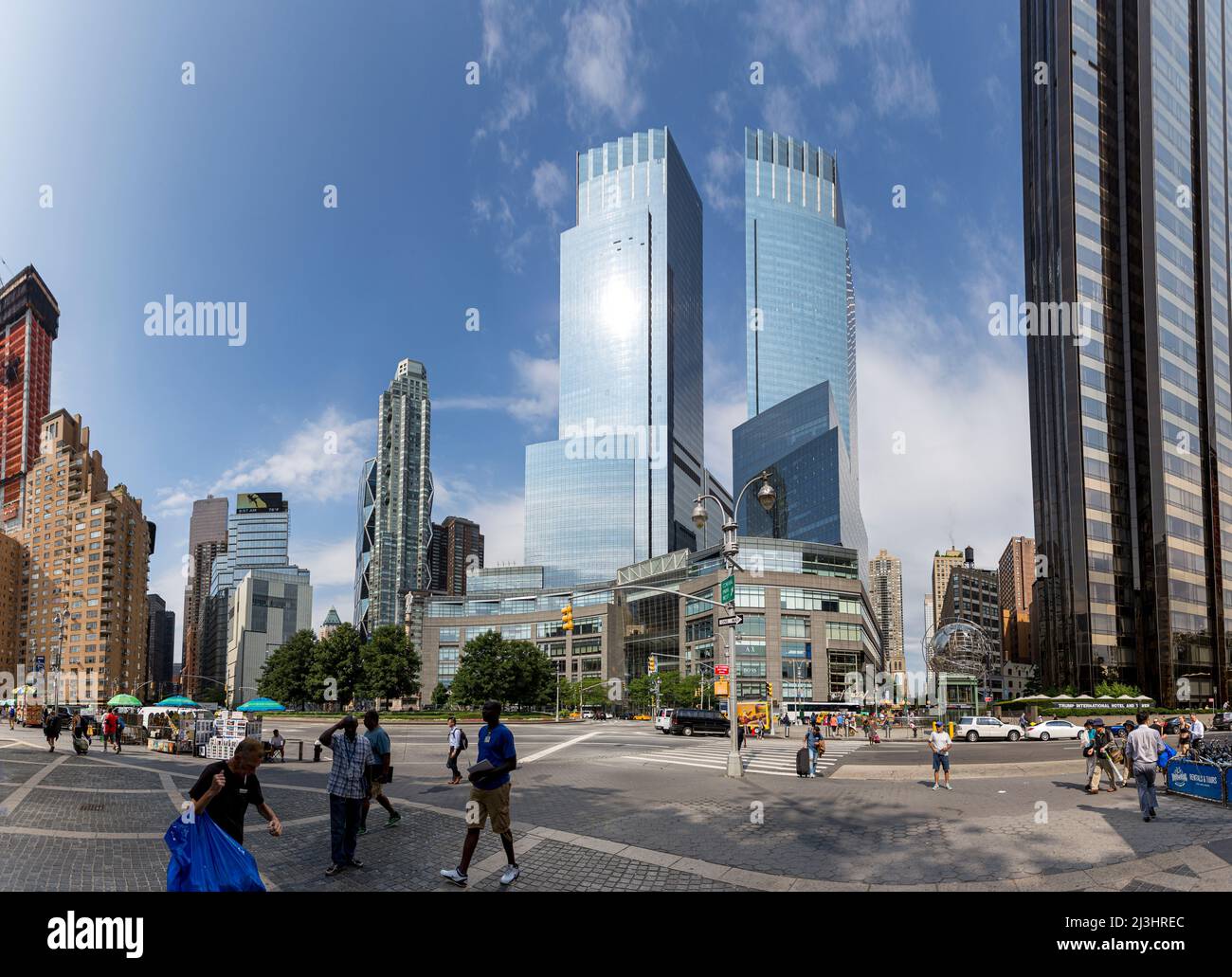 59 St - Columbus Circle, New York City, NY, USA, Globe Sculpture at ...