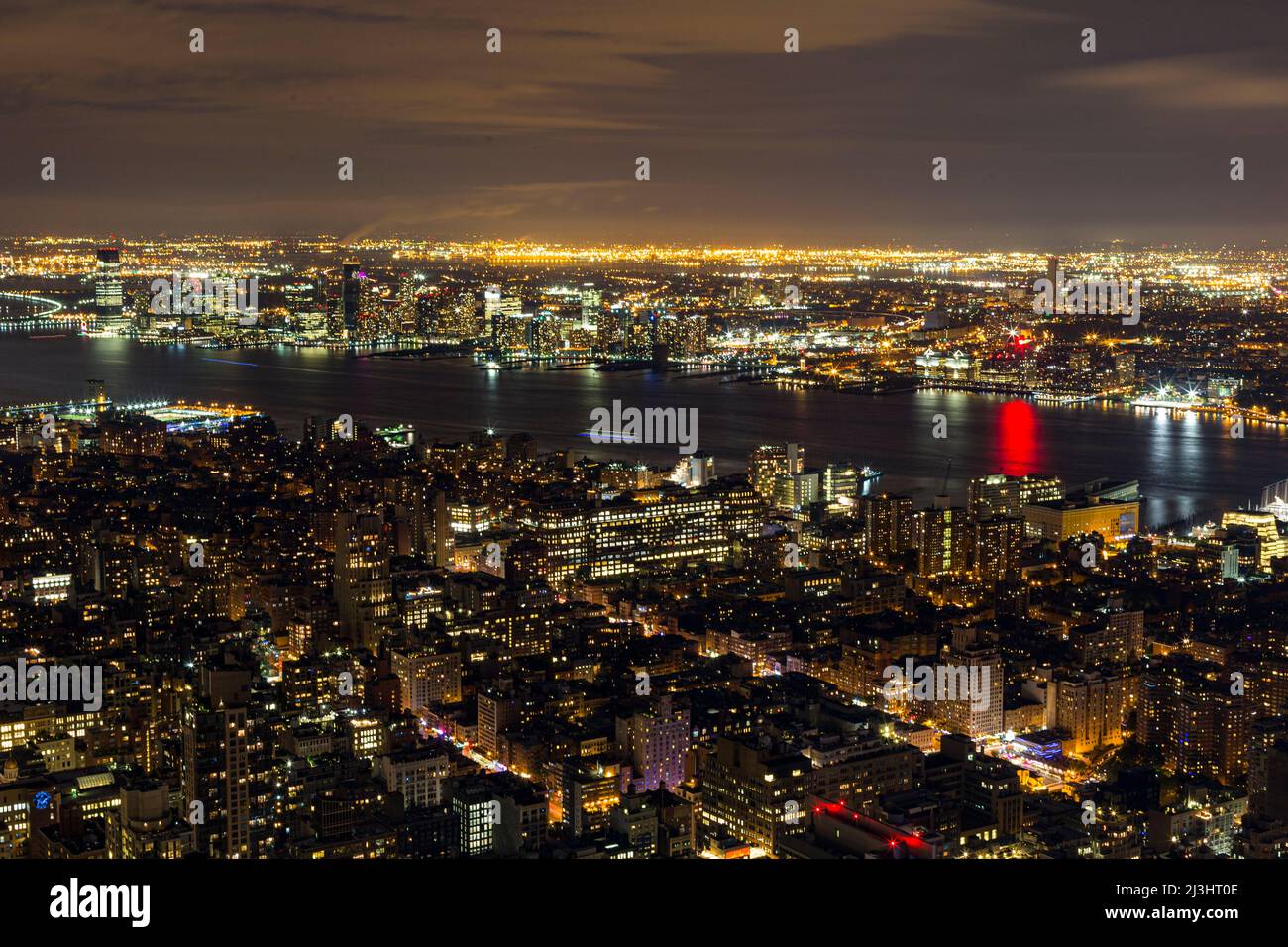Aerial night footage new york hi-res stock photography and images - Alamy