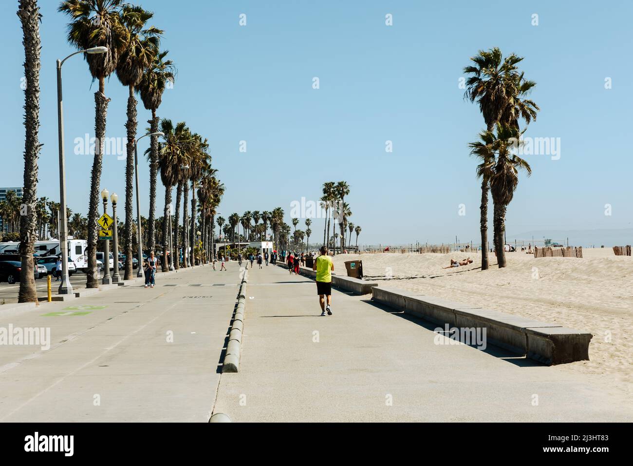 VENICE BEACH, CA MARCH 24, 2022 Ocean Front Walk of Venice Beach in