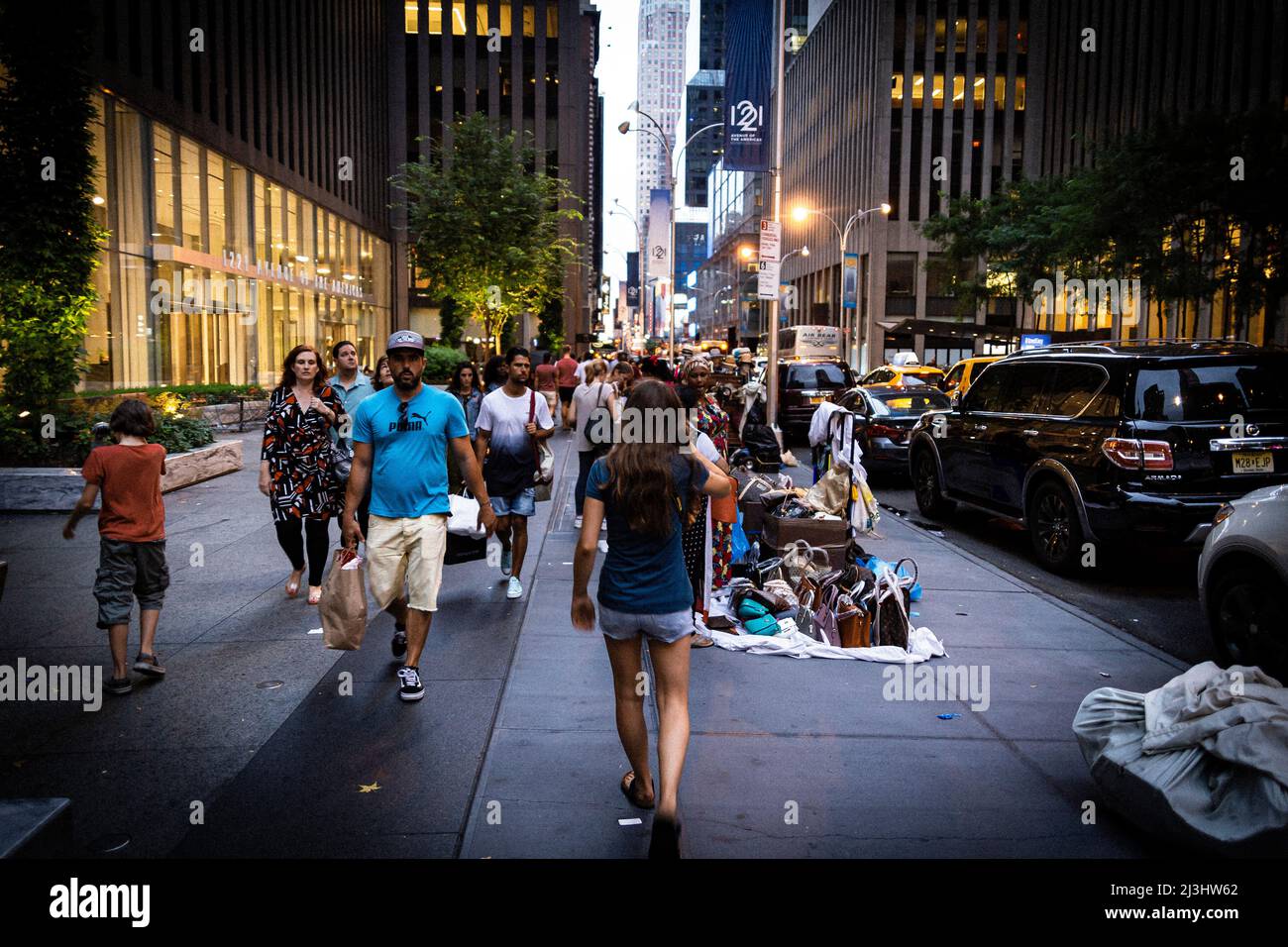 49 Street, New York City, NY, USA, Street Scene near Times Square Stock ...