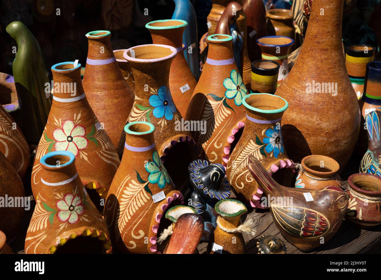 Variety of Colorfull Mexican Traditional Souvenirs at Market in Mexico ...