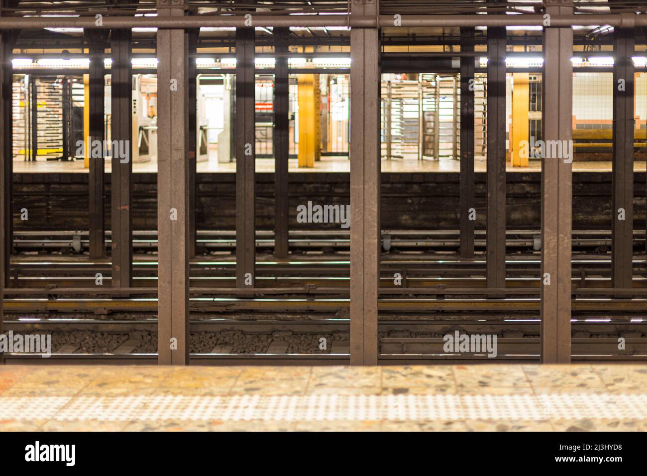 UPPER EAST SIDE, New York City, NY, USA, Metro Station Chambers Street Stock Photo