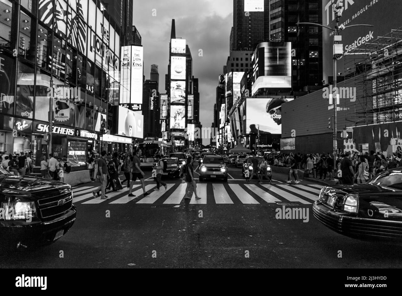 Theater District, New York City, NY, USA, Times Square is full of neon