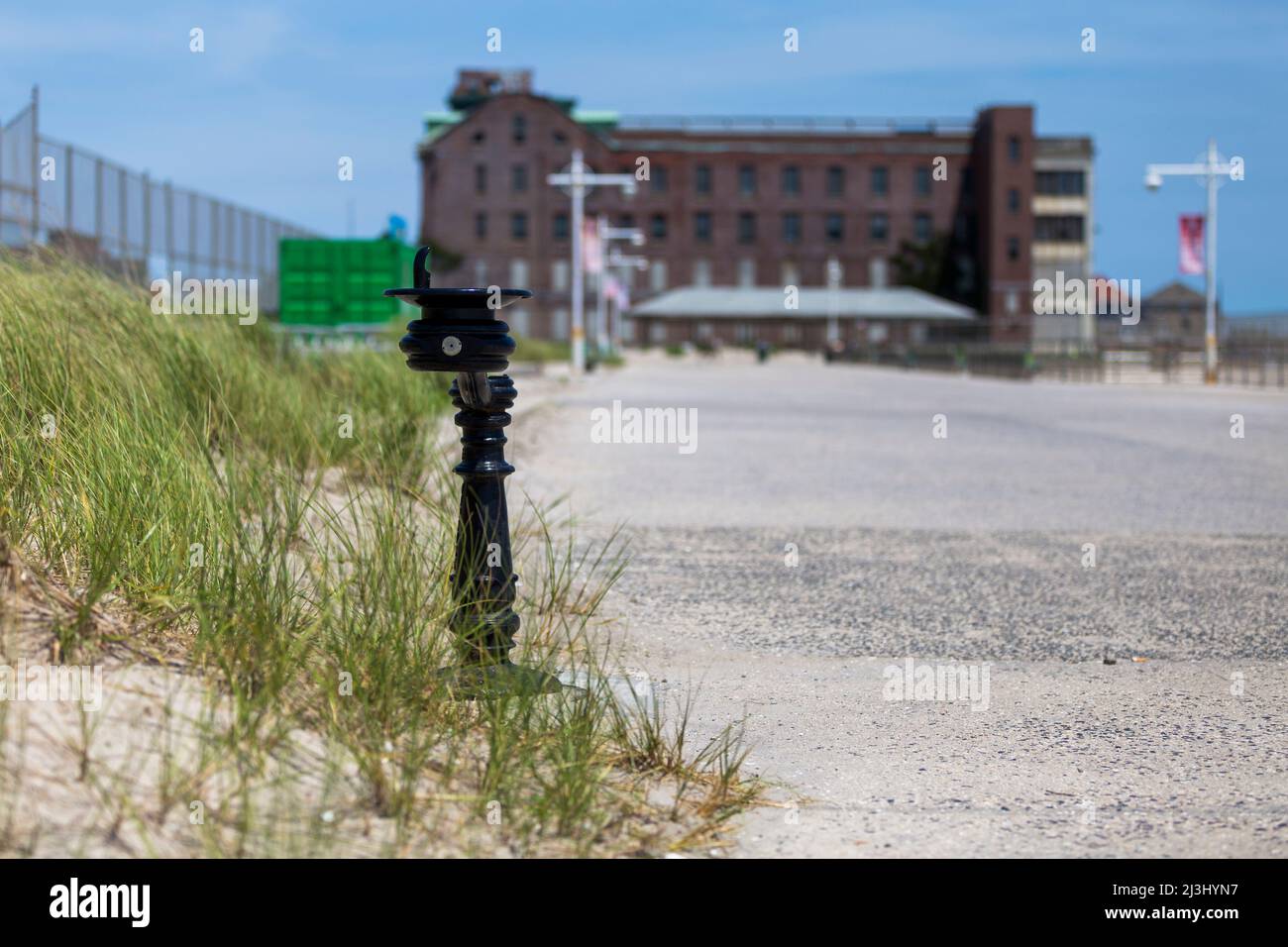 ROCKAWAY PARK, New York City, NY, USA, A water spender and some building in the back Stock Photo
