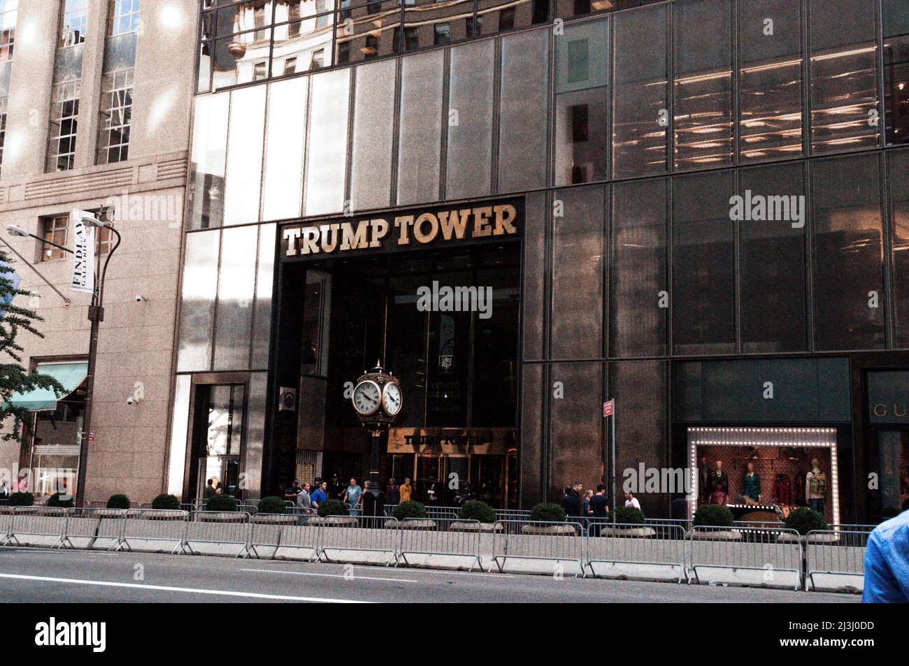 5 AV & W 56 ST, New York City, NY, USA, Entrance to Trump Tower Stock Photo