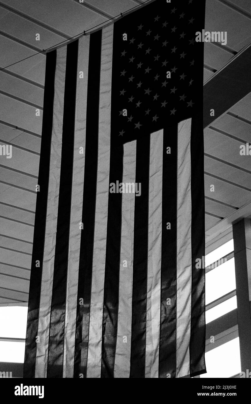 American flag lower manhattan new hi res stock photography and images