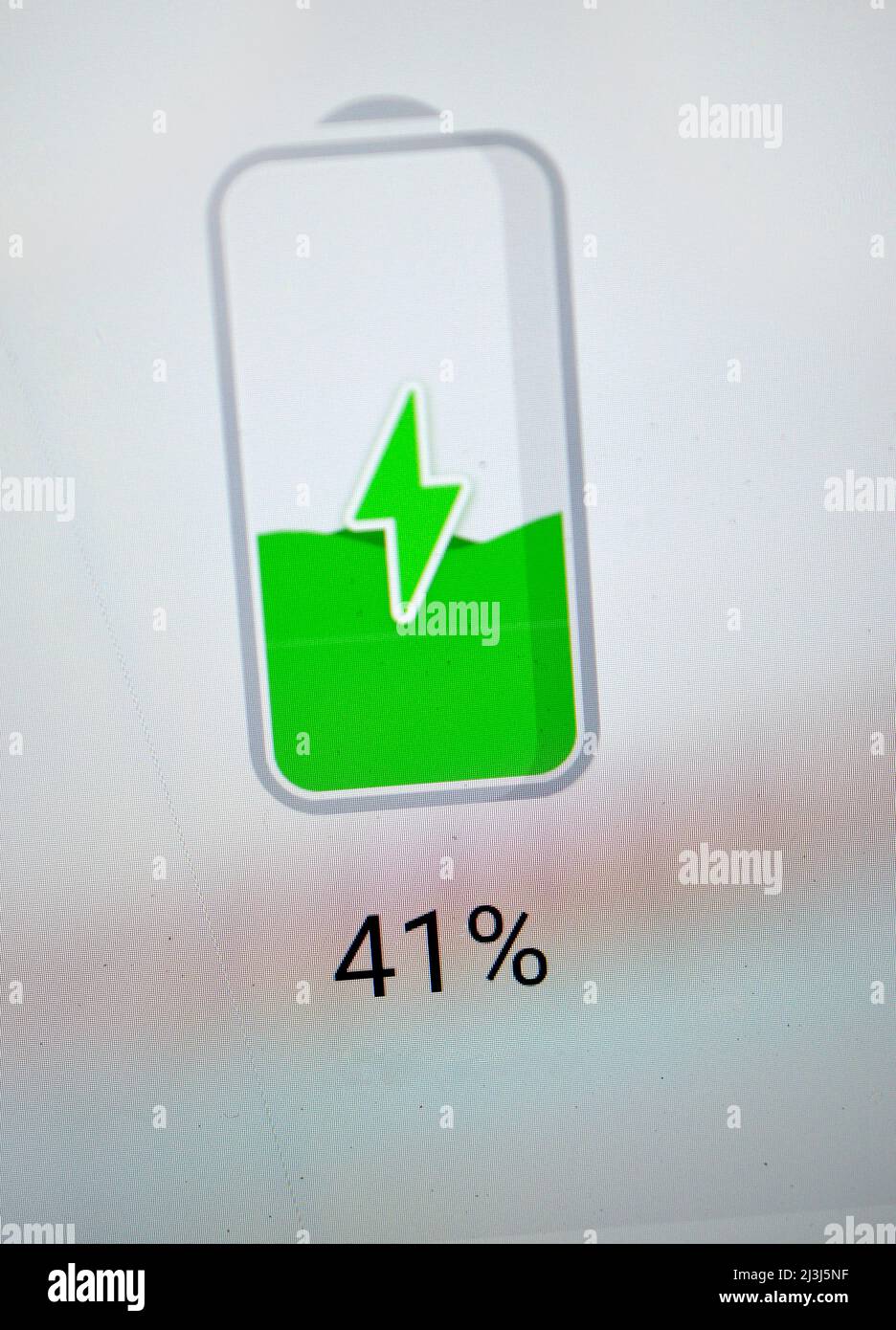 Low Battery Charge Cellphone Electronic Power Concept. Low Energy