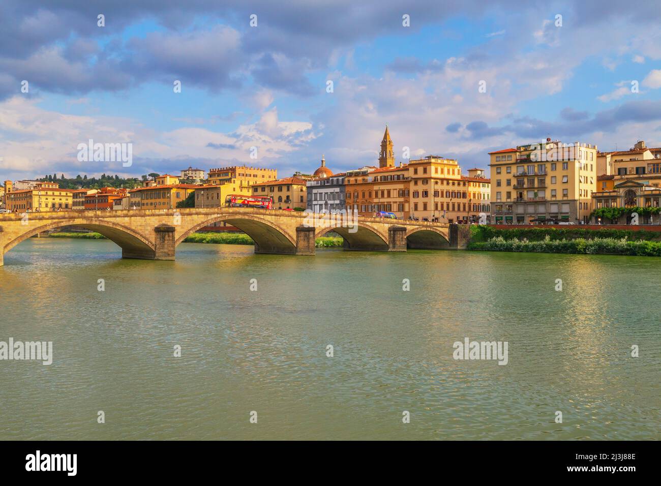 Santa Trinita Bridge, Florence, Tuscany, Italy, Europe Stock Photo