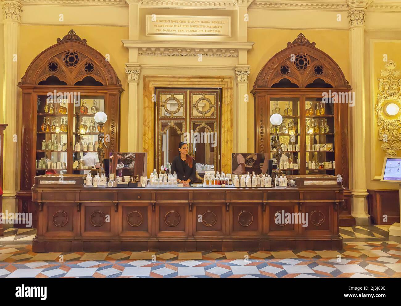 Santa Maria Novella pharmacy, Florence, Tuscany, Italy, Europe Stock Photo