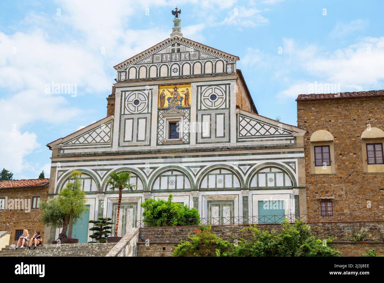 San Miniato al Monte Church, Florence, Tuscany, Italy, Europe Stock Photo