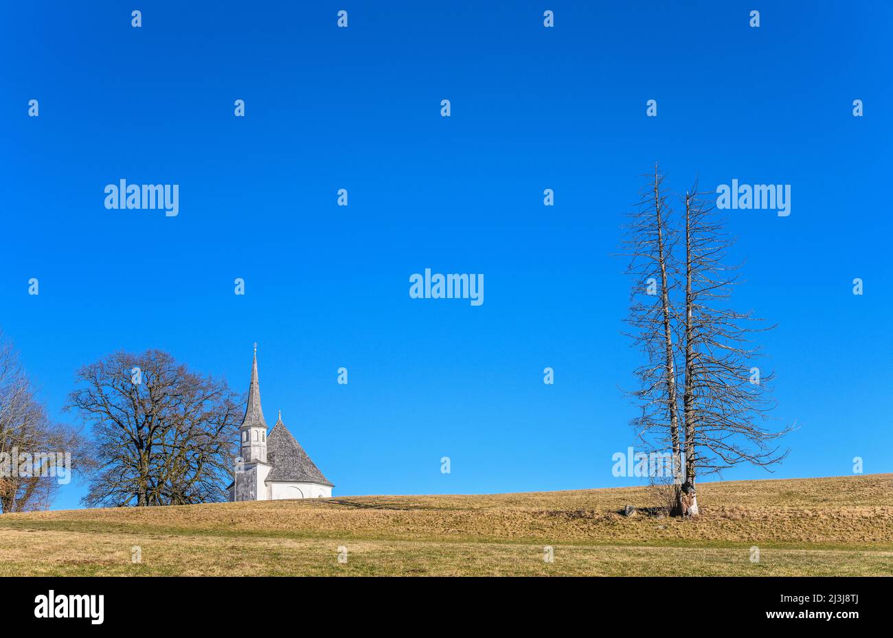 Germany, Bavaria, Upper Bavaria, Tölzer Land, Egling, district Harmating, chapel St. Leonhard Stock Photo