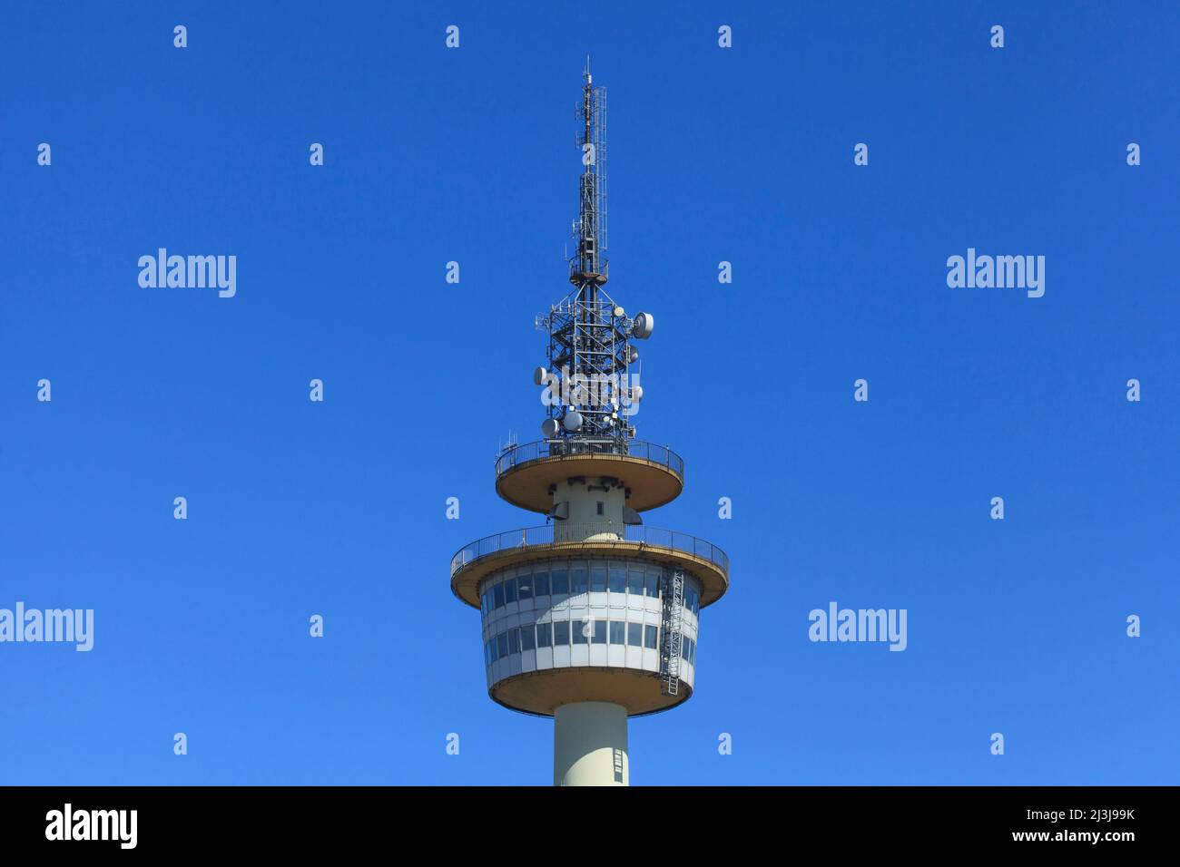 Radio relay tower, Bremerhaven, Bremen, Germany, Europe Stock Photo