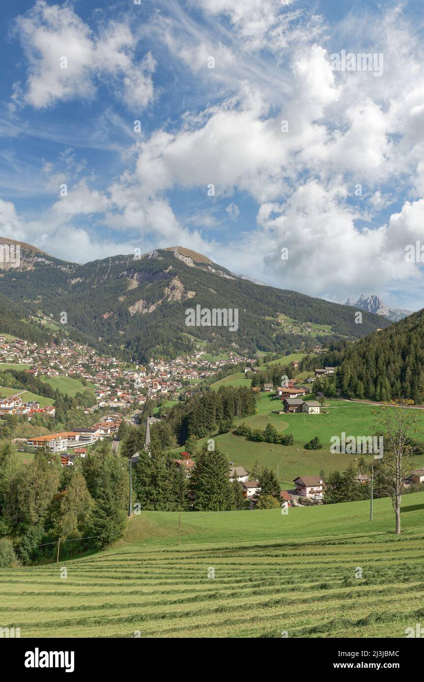 Sankt Ulrich in Gröden or Ortisei,Val Gardena,South Tirol,Italy Stock Photo