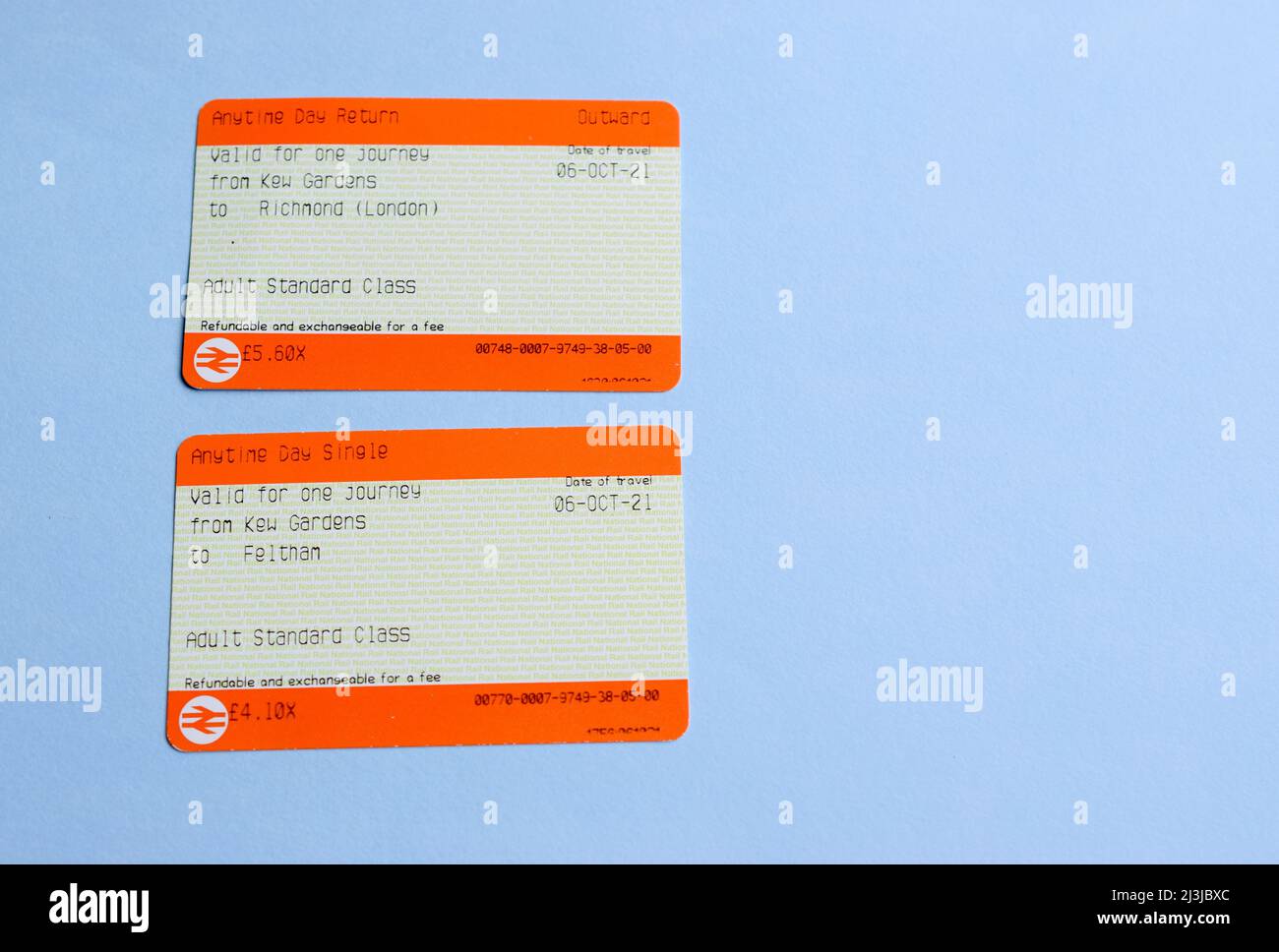 UK railway tickets from Kew gardens London Stock Photo Alamy