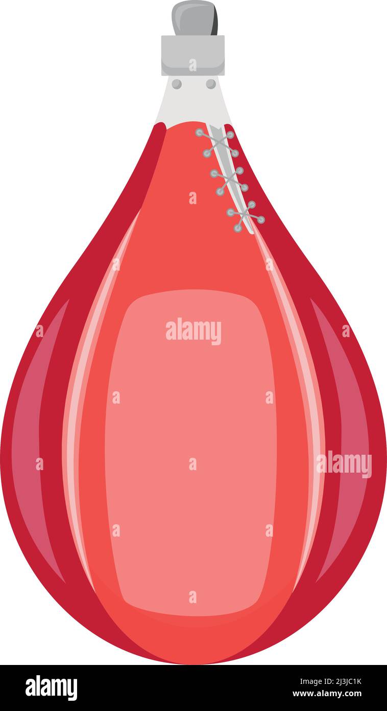 Small boxing punching bag semi flat color vector object Stock Vector