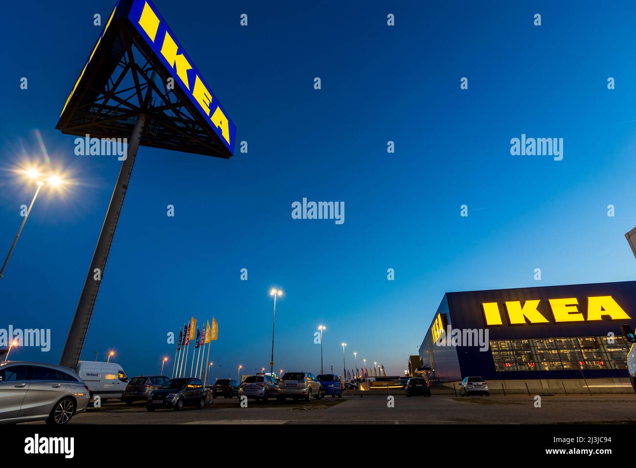 Vienna, IKEA furniture store in 22. district Donaustadt, Austria Stock