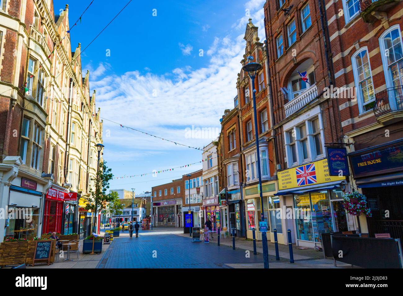 View of Cannon Streetthe main street of Dover on nice summer day,Kent