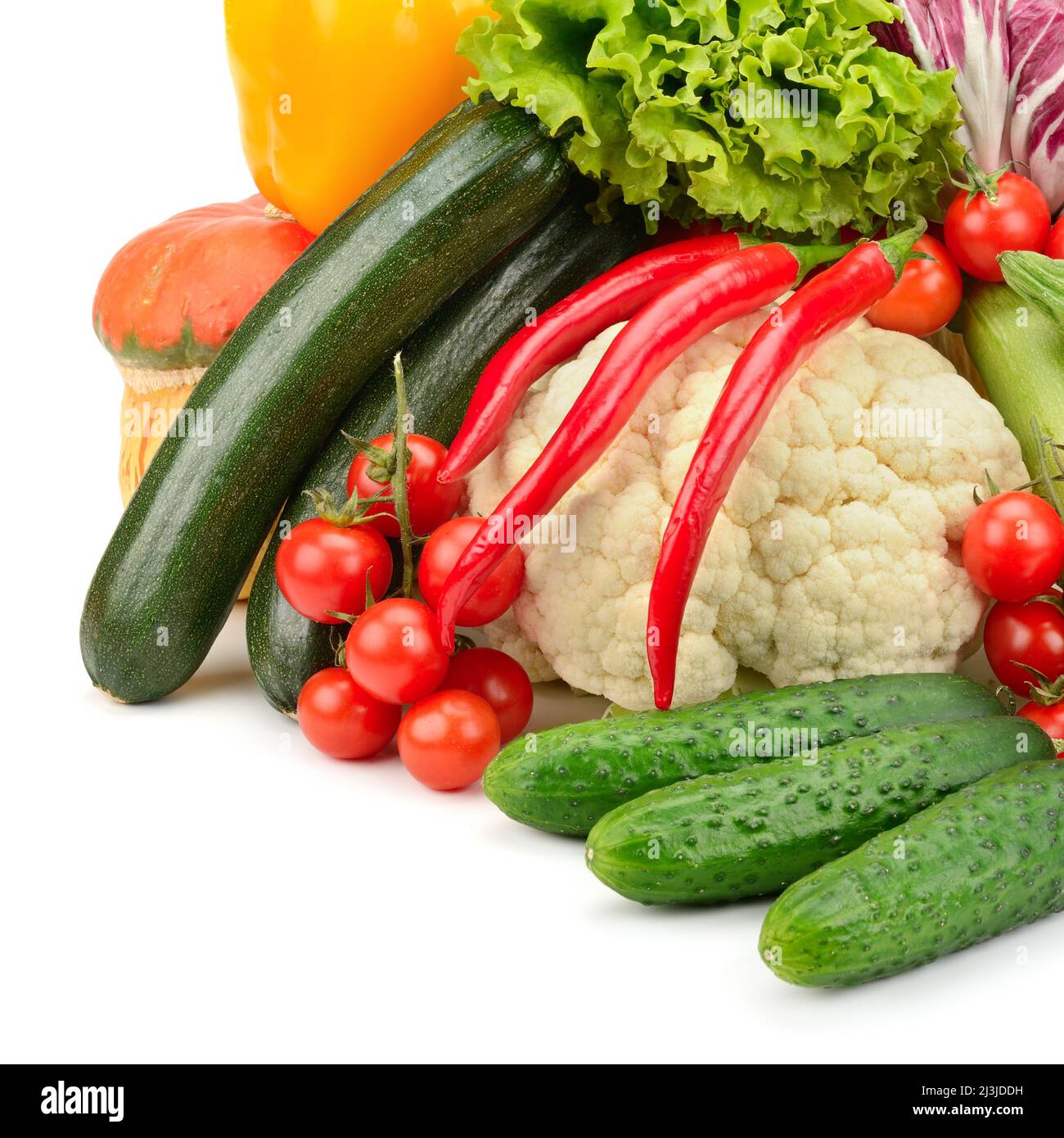 fresh vegetables isolated on white background Stock Photo - Alamy