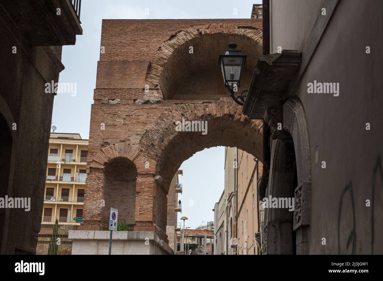 Benevento, Italy 11/05/2016: Roman arch known as Arco del Sacramento. ©Andrea Sabbadini Stock Photo