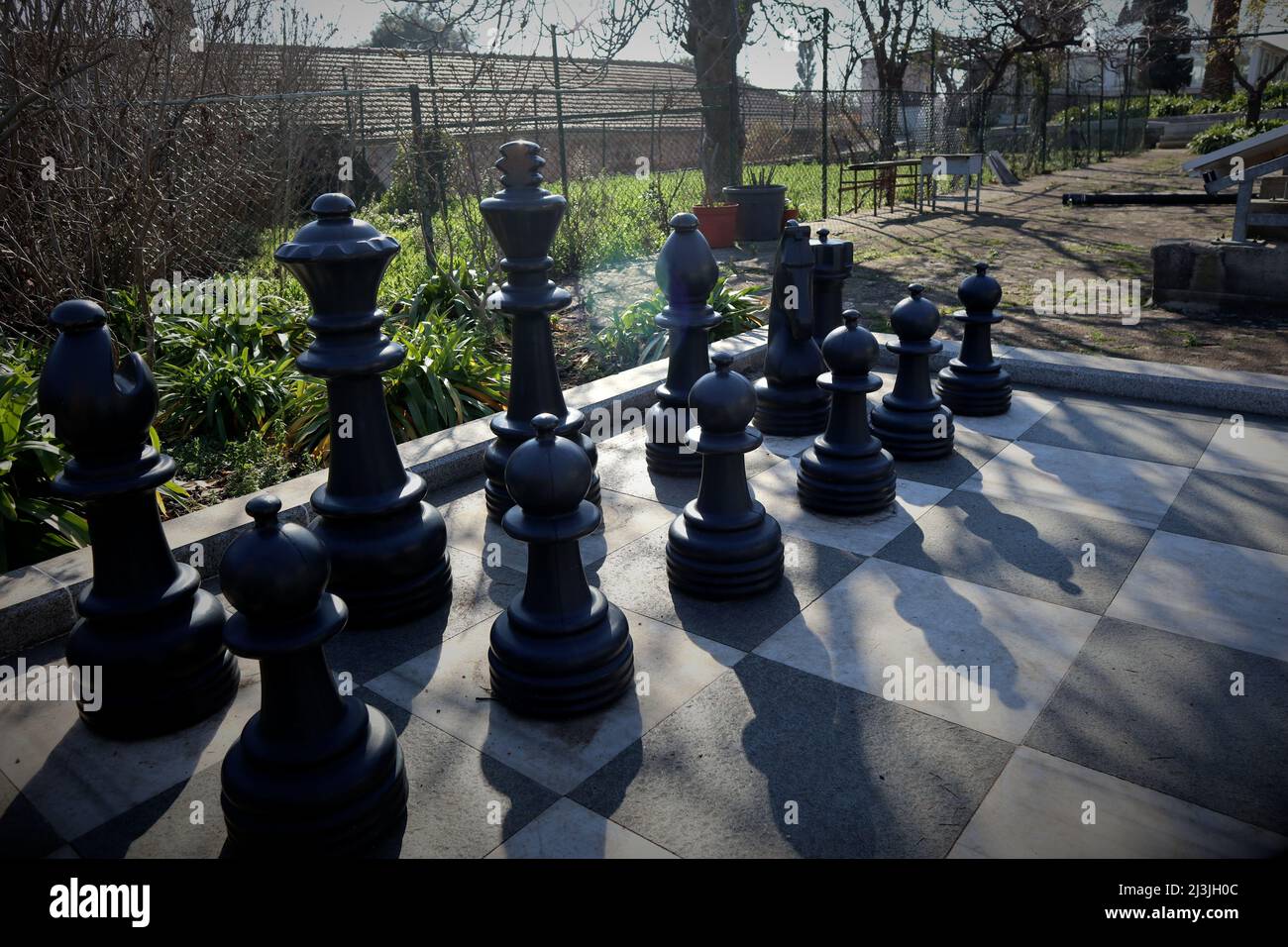 Big street chess pieces stock image. Image of large - 191891493