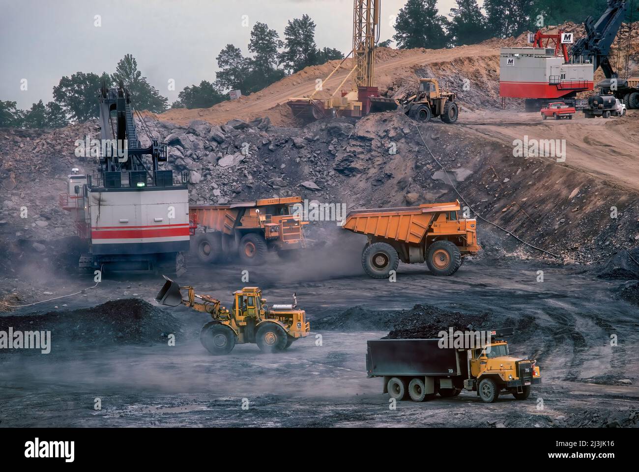 Destructive Strip Mining Coal in West Virginia Stock Photo