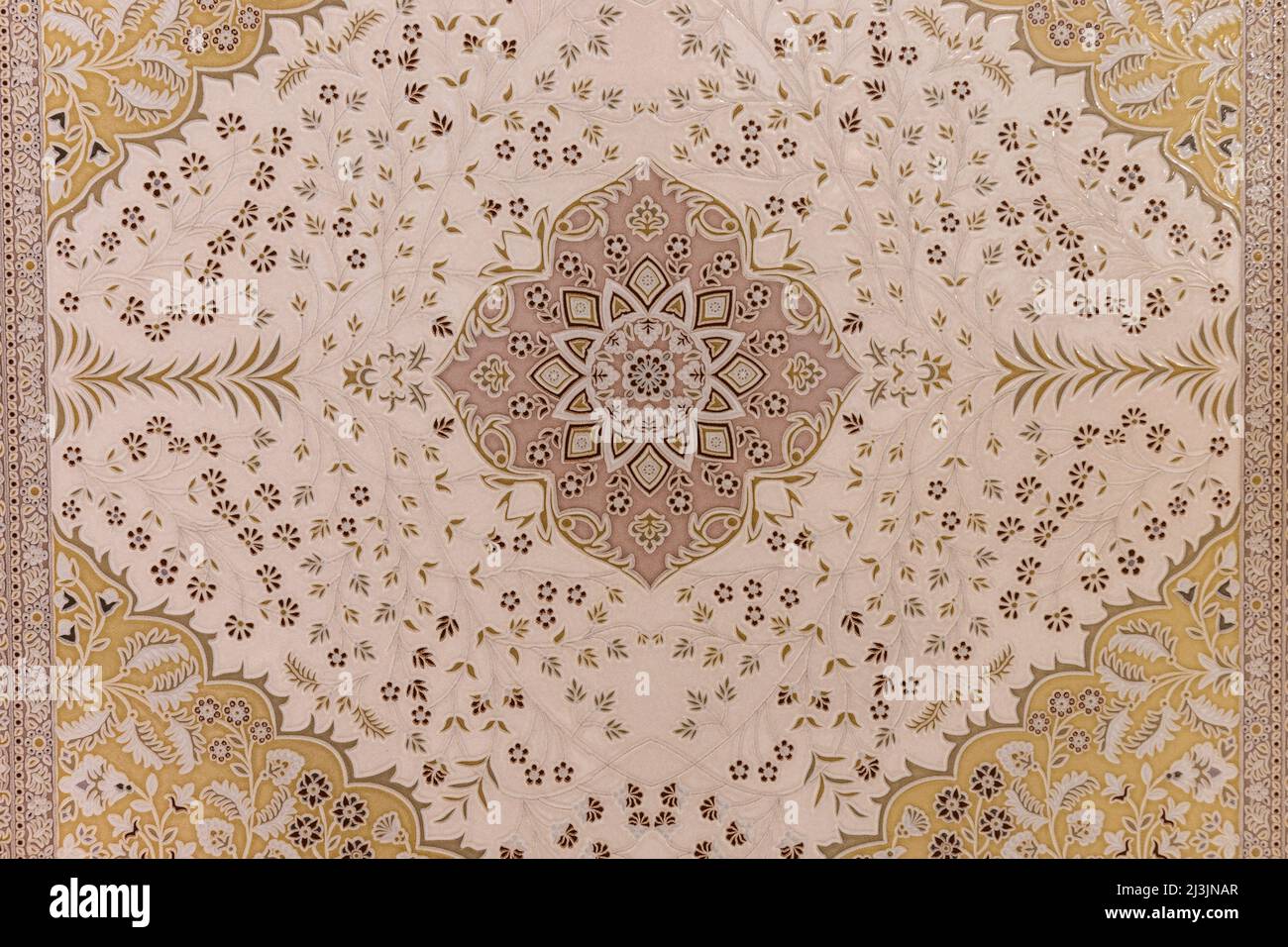 Damask seamless pattern background decorative design texture Stock Photo