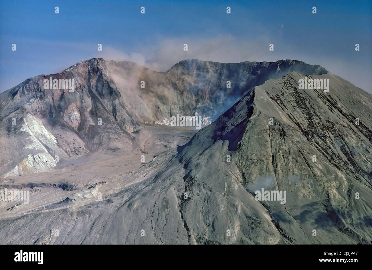 Mt. St. Helen's Smoking Caldera 1980, Washington Stock Photo