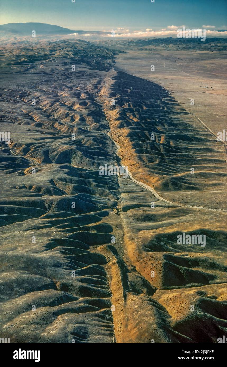San Andreas Fault, Carizzo Plain, California Stock Photo