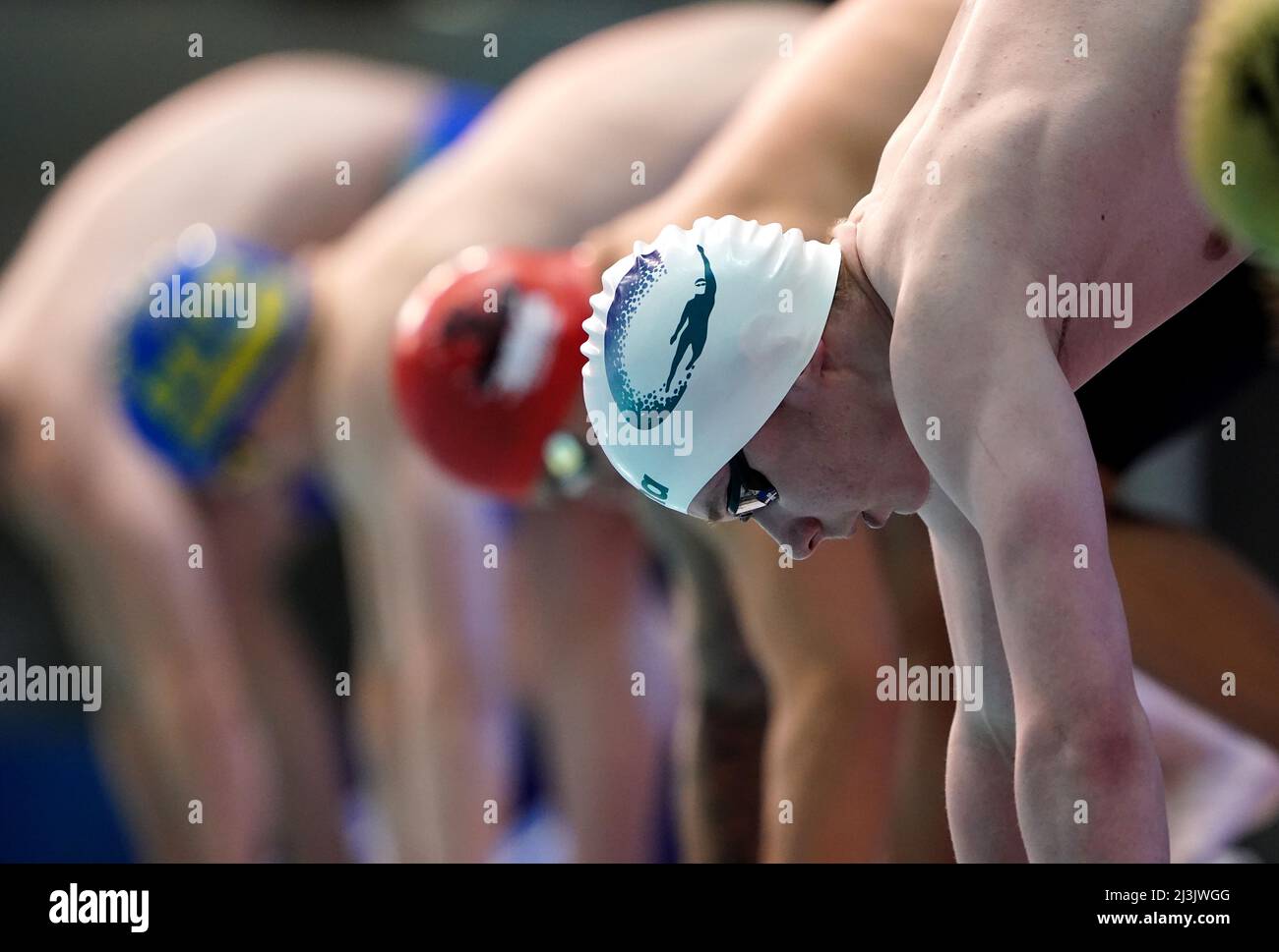 Camden Swiss' Michael Klimaszewski in action during the Men's Priority Paris 100m Butterfly Finals on day four of the 2022 British Swimming Championships at Ponds Forge International Swimming Centre, Sheffield. Picture date: Friday April 8, 2022. Stock Photo