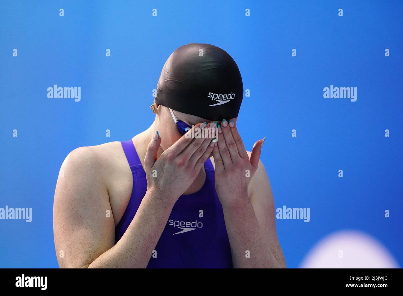 Bath NC's Freya Anderson in action during the Women's Open 100m Freestyle final on day four of the 2022 British Swimming Championships at Ponds Forge International Swimming Centre, Sheffield. Picture date: Friday April 8, 2022. Stock Photo