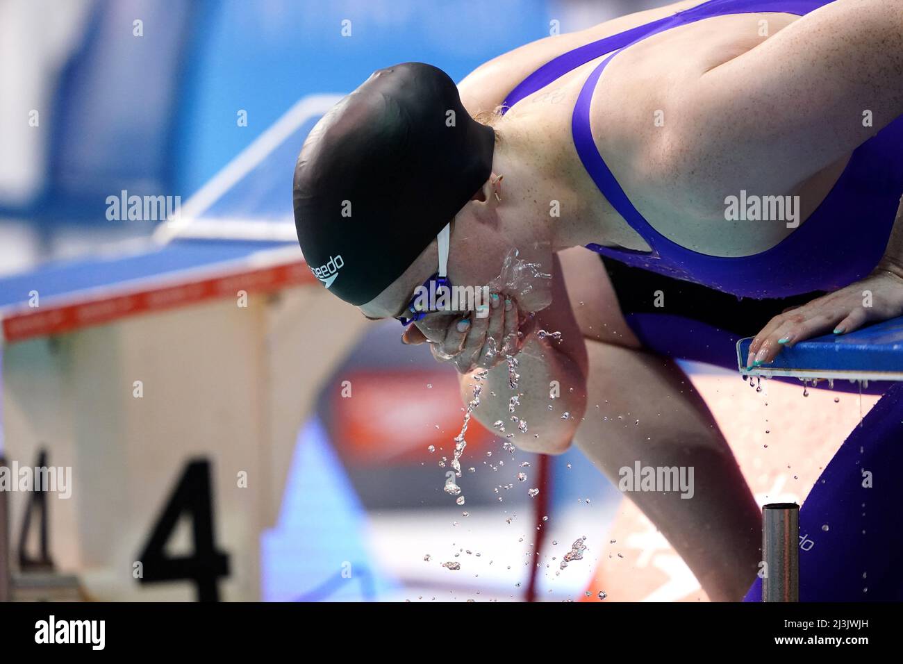 Bath NC's Freya Anderson in action during the Women's Open 100m Freestyle final on day four of the 2022 British Swimming Championships at Ponds Forge International Swimming Centre, Sheffield. Picture date: Friday April 8, 2022. Stock Photo