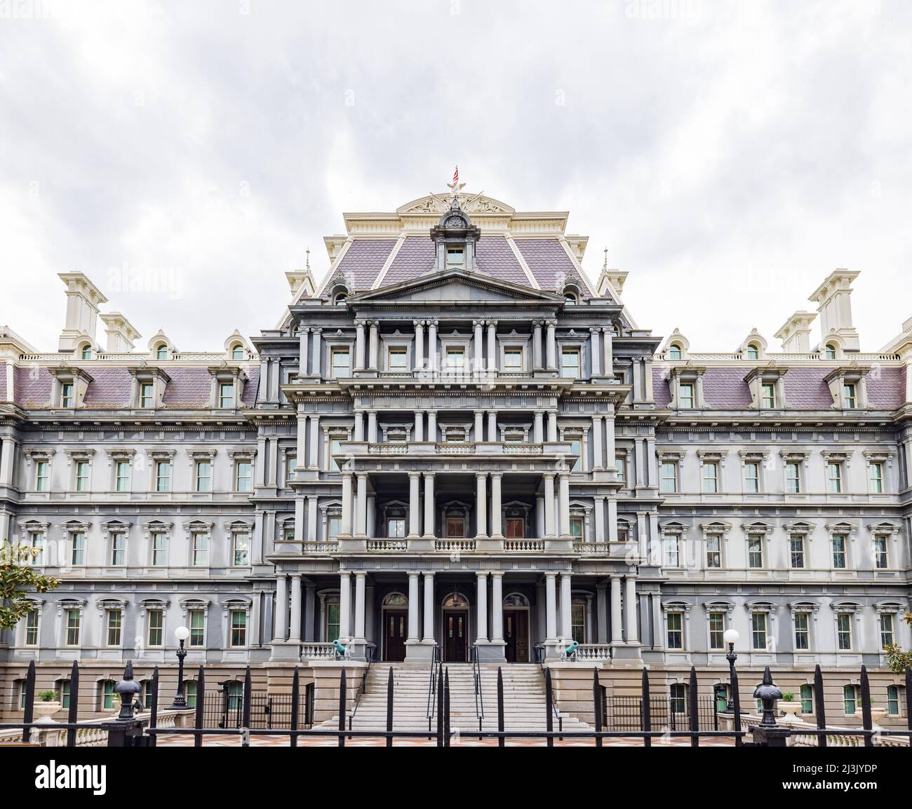 Overcast view of Eisenhower Executive Office Building at Washington DC ...