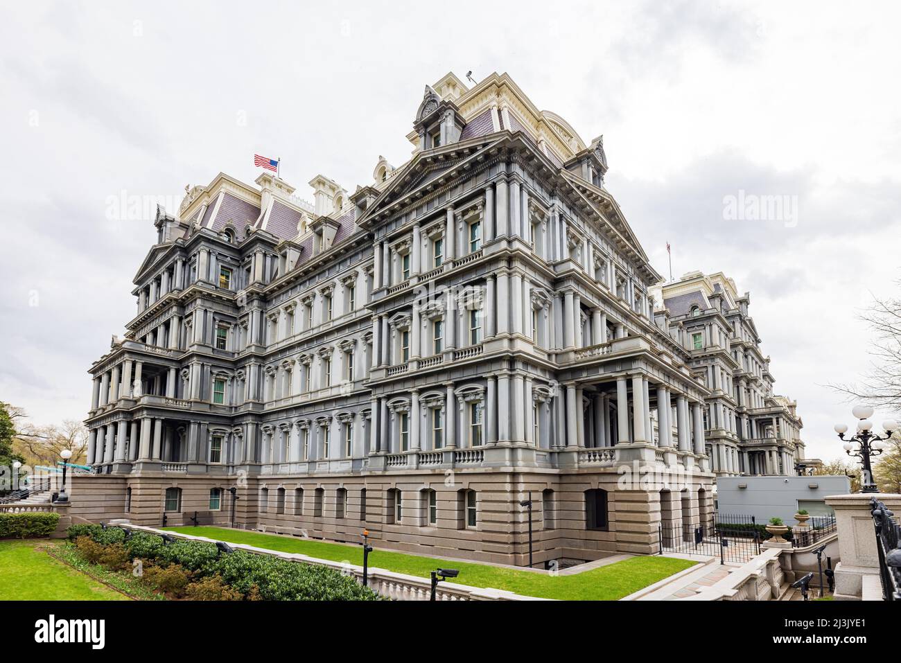 Overcast view of Eisenhower Executive Office Building at Washington DC ...
