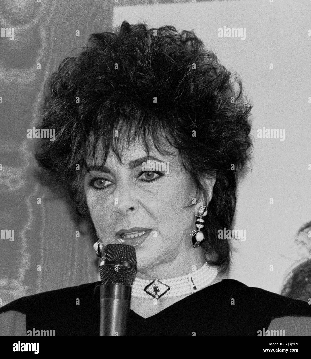 Elizabeth Taylor, promoting her perfume line in a store in San Francisco, California, Stock Photo