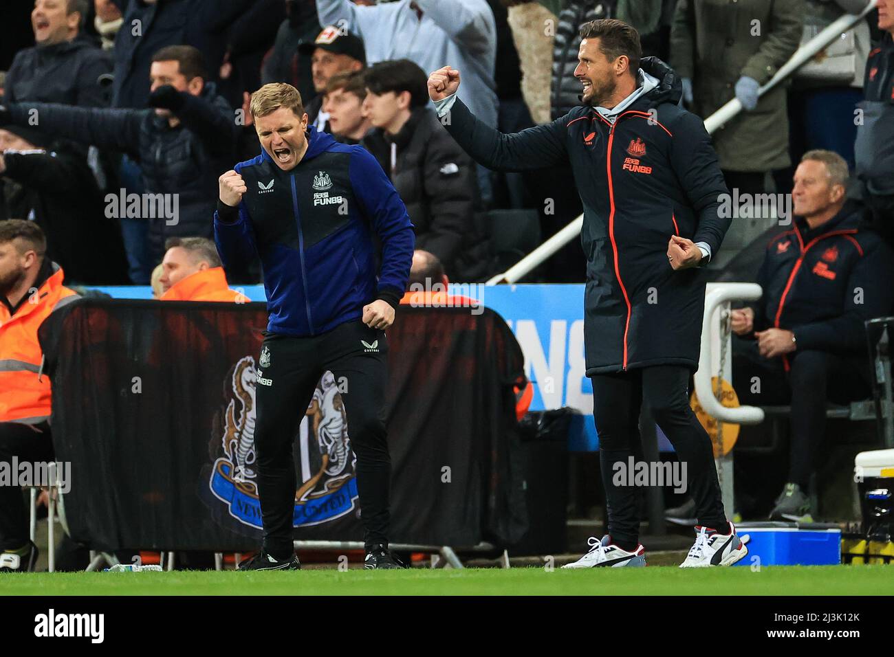 Eddie Howe Manager Of Newcastle United Celebrates His Side Victory At eddie-howe-manager-of-newcastle-united-celebrates-his-side-victory-at