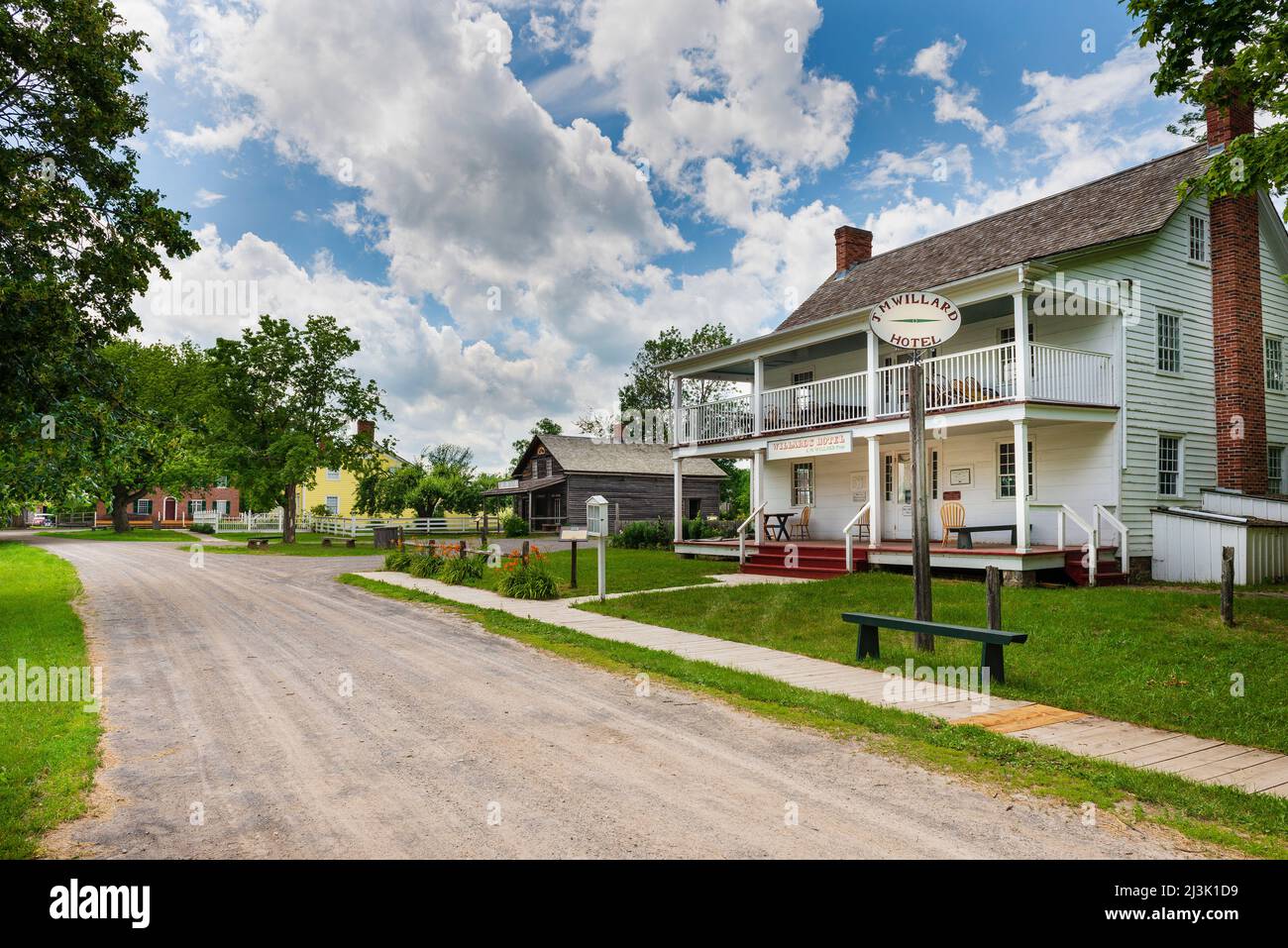 Heritage Buildings at Upper Canada Village; Morrisburg, Ontario, Canada Stock Photo