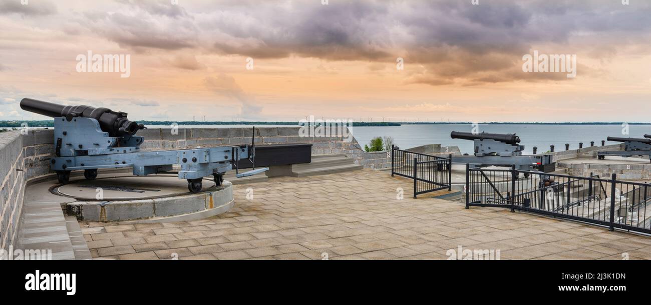 Cannon at Fort Henry National Historic Site, Kingston, Ontario, Canada Stock Photo